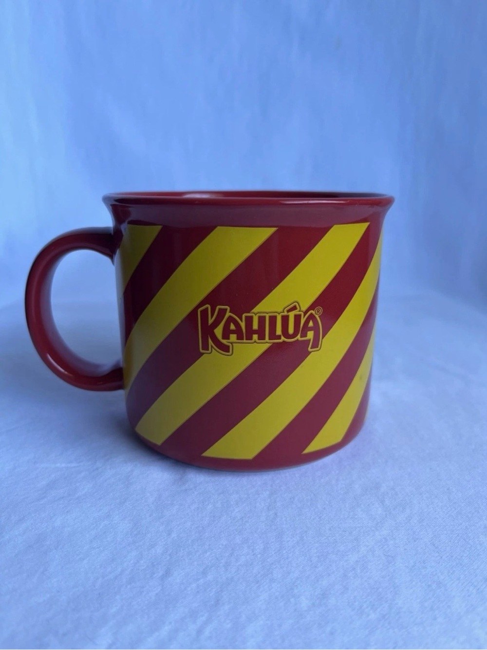 Red and Yellow Striped Ceramic kahlúa Mug
